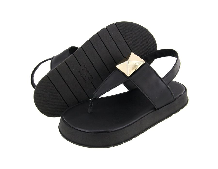 Sandália Flatform Cintia Preta | KUENTO SHOES