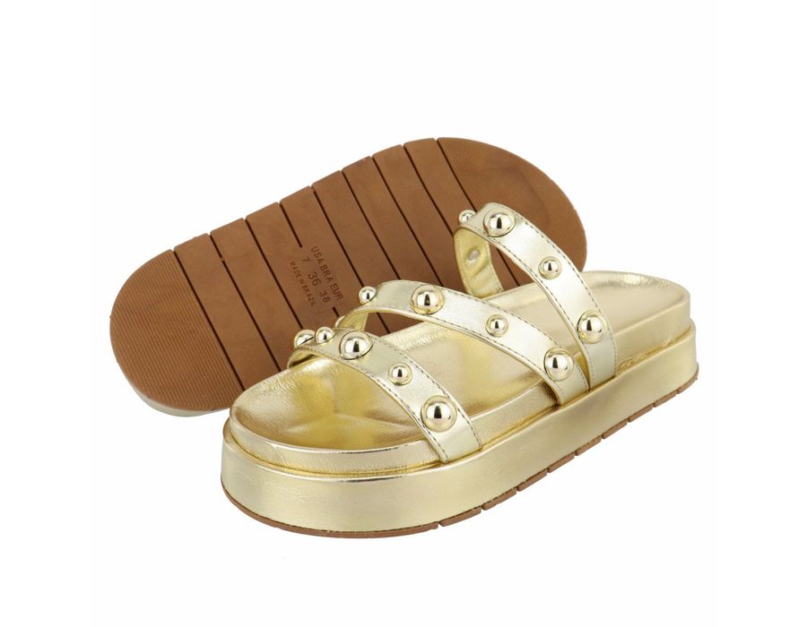 Flatform Flora Ouro Light | KUENTO SHOES